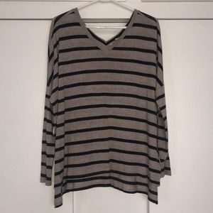 Express double v neck long sleeve shirt